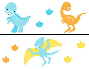 Dinosaurs Dino Palm Tree Nursery Childrens Baby Kids Wall Stickers ...