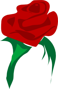 Rose Red Flower clip art Free Vector