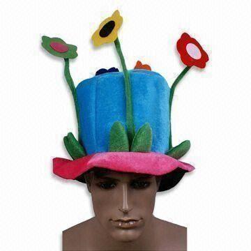 Party Hat with Flowers Decoration, Suitable for Men on Global Sources