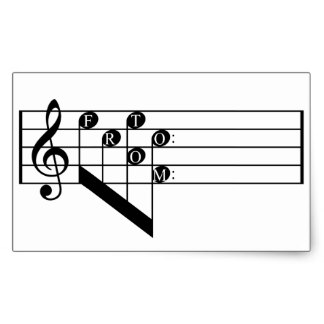 Music Notes On Staff Stickers | Zazzle