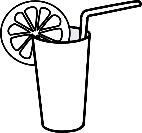 Juice Black And White Clipart