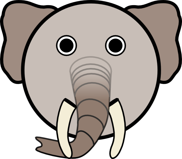 413 views Elephant head clipart images