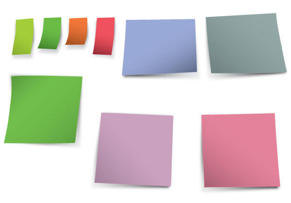 Blank Post-it Notes Free Vector | 123Freevectors