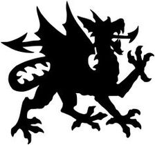 Welsh Dragon Silhouette Clipart - Free to use Clip Art Resource