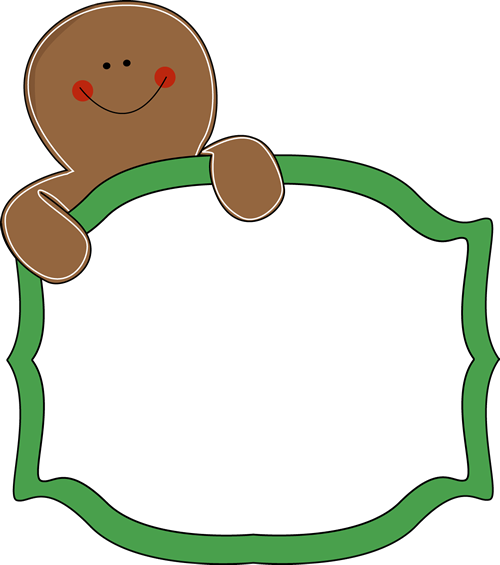 Gingerbread Man Border Clipart