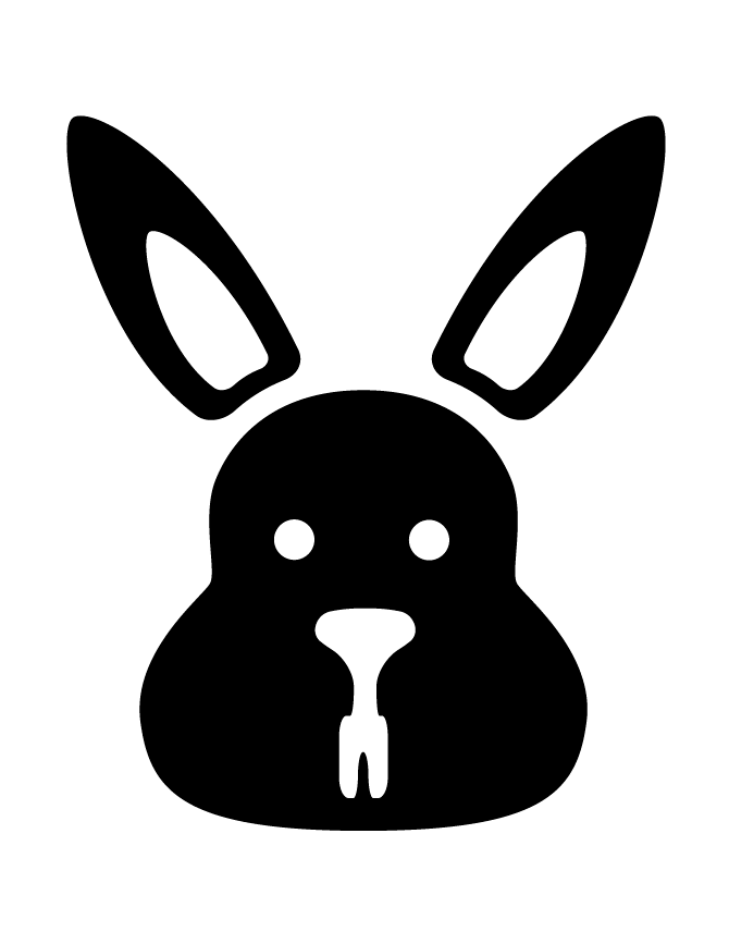 Bunny Head Silhouette | H & M Coloring Pages