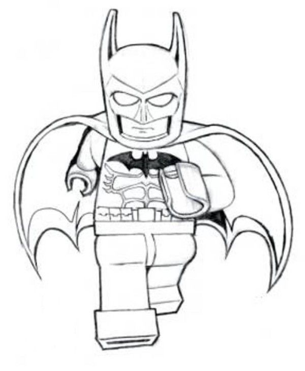 Lego man clipart black and white