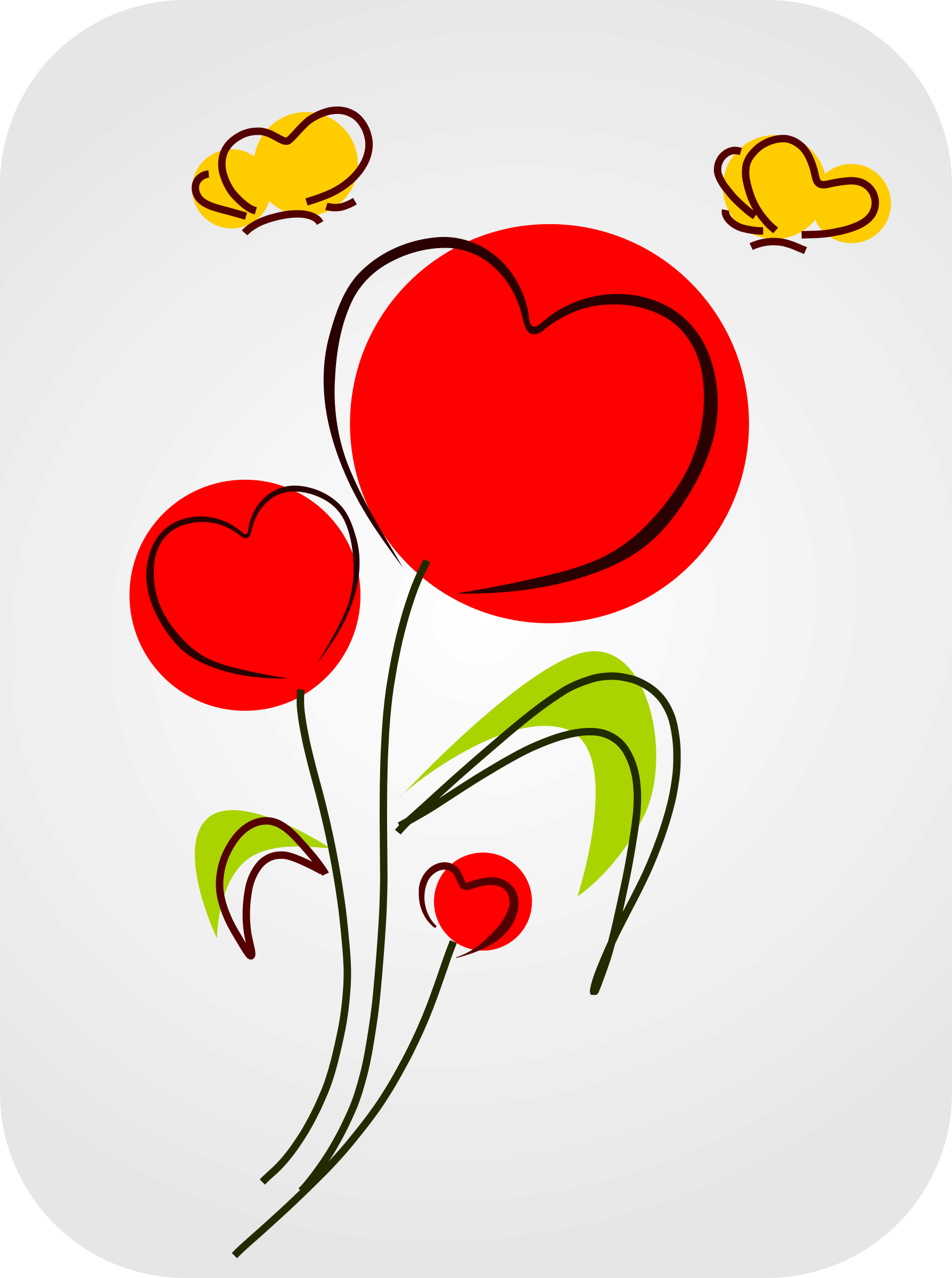 Clipart - Flowers with Hearts