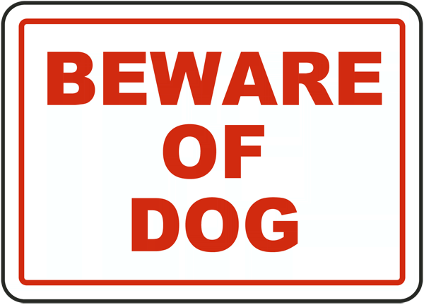 Beware of Dog Sign F7534 - by SafetySign.com