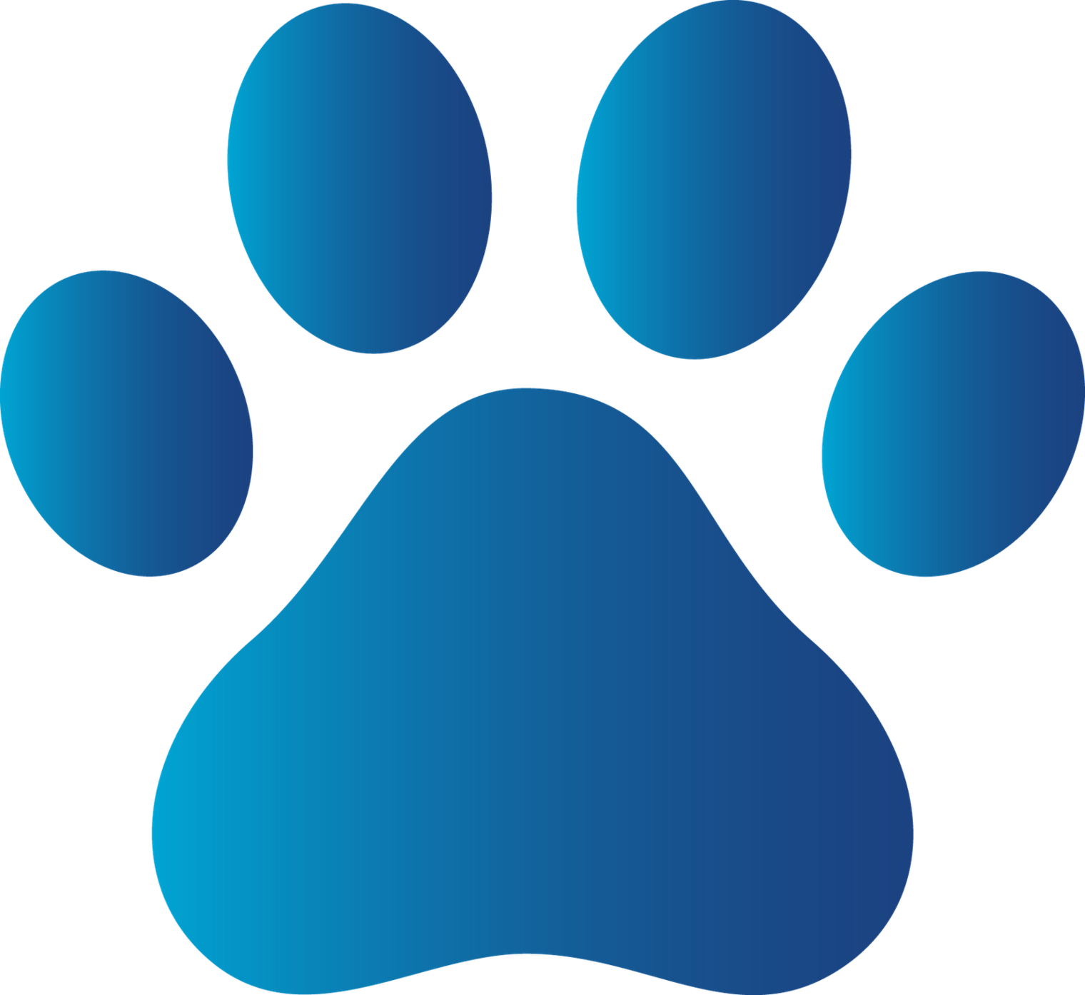 Blue Tiger Paw Print Clipart - Free to use Clip Art Resource