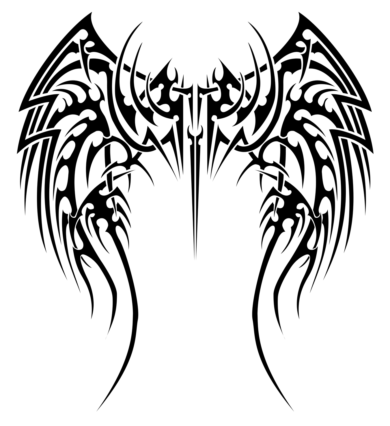 Tribal Angel Wings Tattoo Designs - Best Tattoo Design