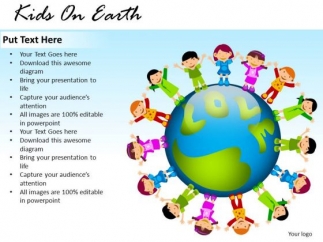 School Kids On Earth PowerPoint Slides And Ppt Template Diagrams ...
