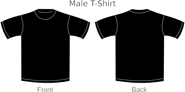 Black T-shirt Front And Back - ClipArt Best