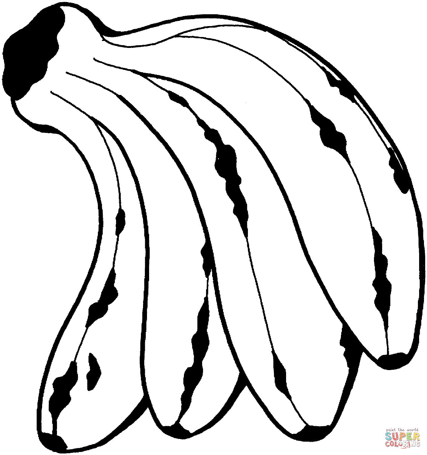 Bunch of bananas coloring page | Free Printable Coloring Pages