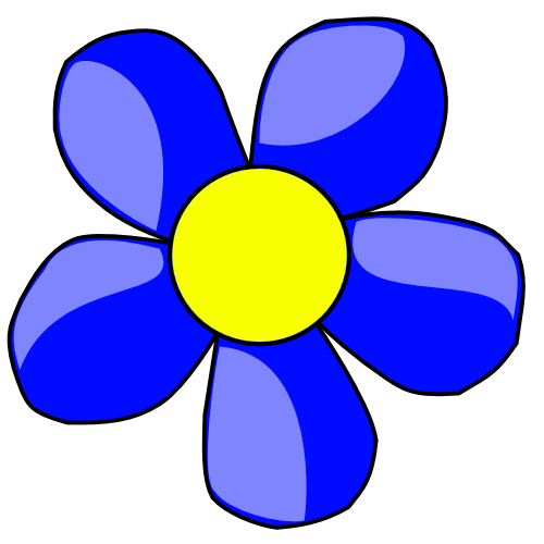 Blue Flower Clip Art - Tumundografico