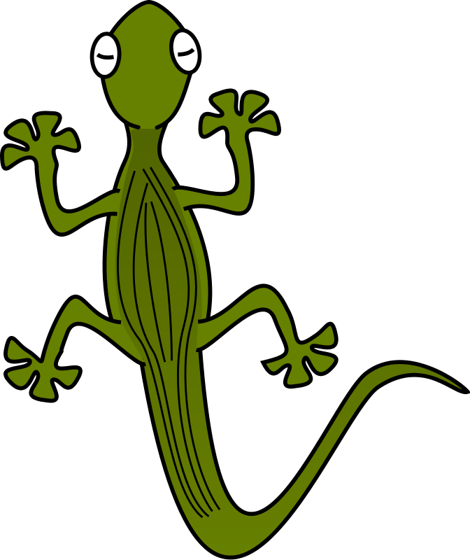 Cartoon gecko clipart