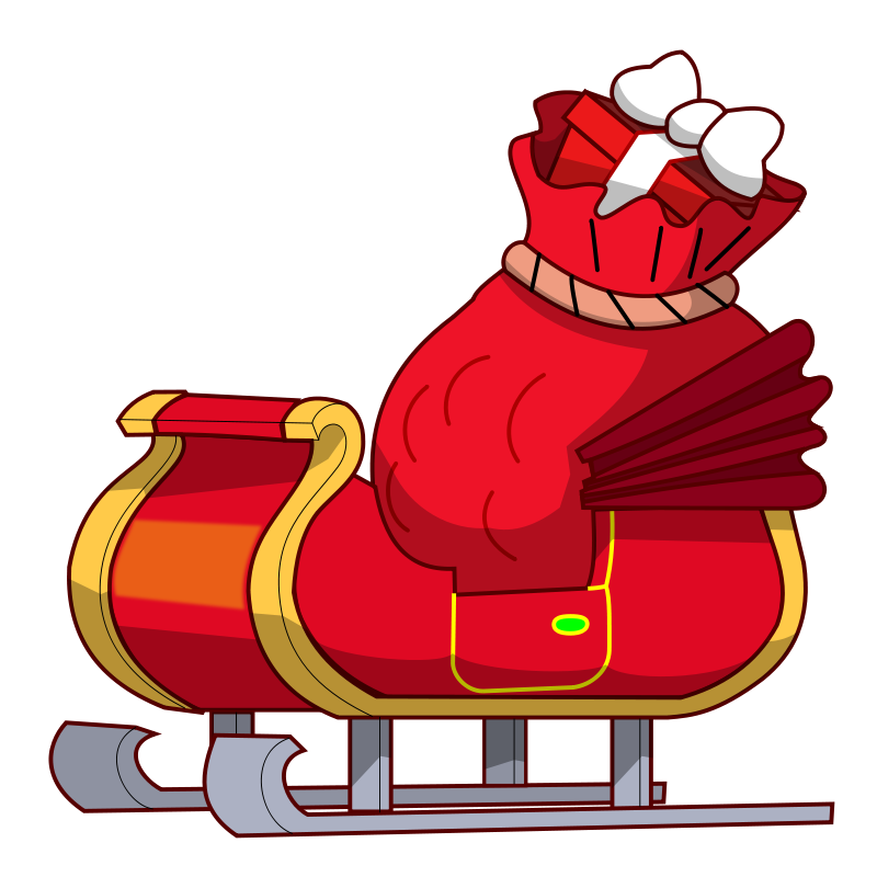 Santas sleigh clipart