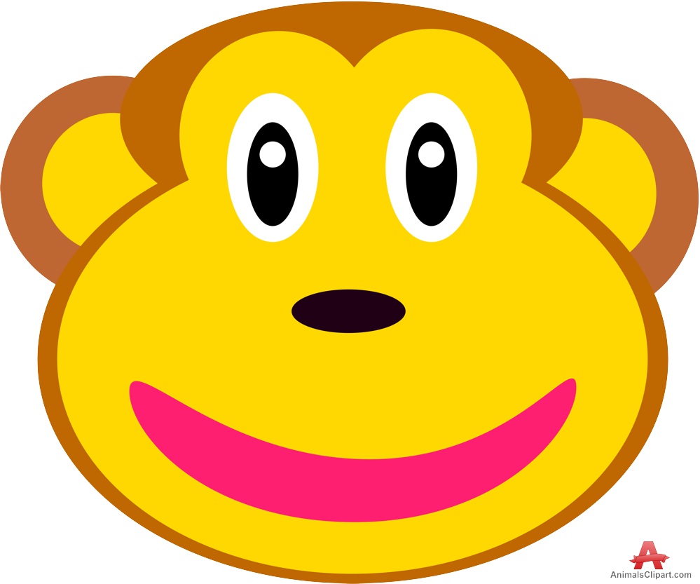 Happy Monkey Face Clipart | Free Clipart Design Download
