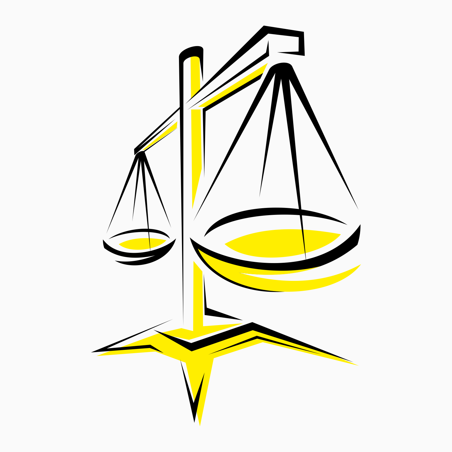 Vector for free use: Justice scales vector