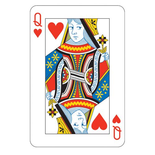 Queen of hearts card clipart