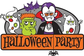 Halloween costume party clipart