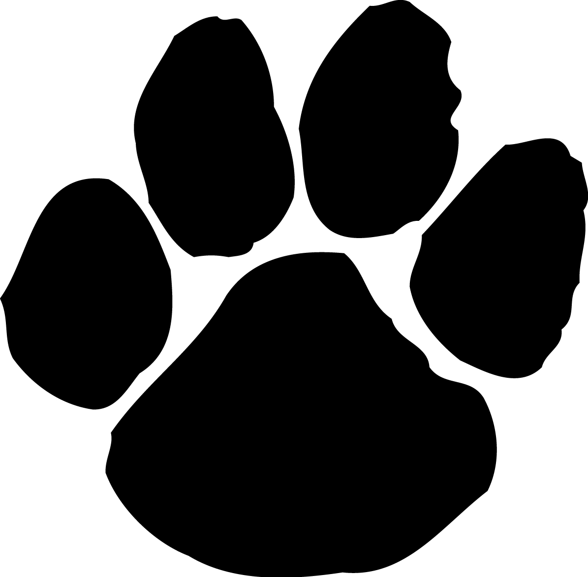 Tiger Paw Stencil | Free Download Clip Art | Free Clip Art | on ...