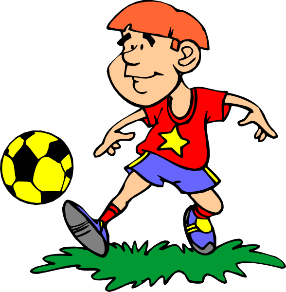 Animated soccer player clipart