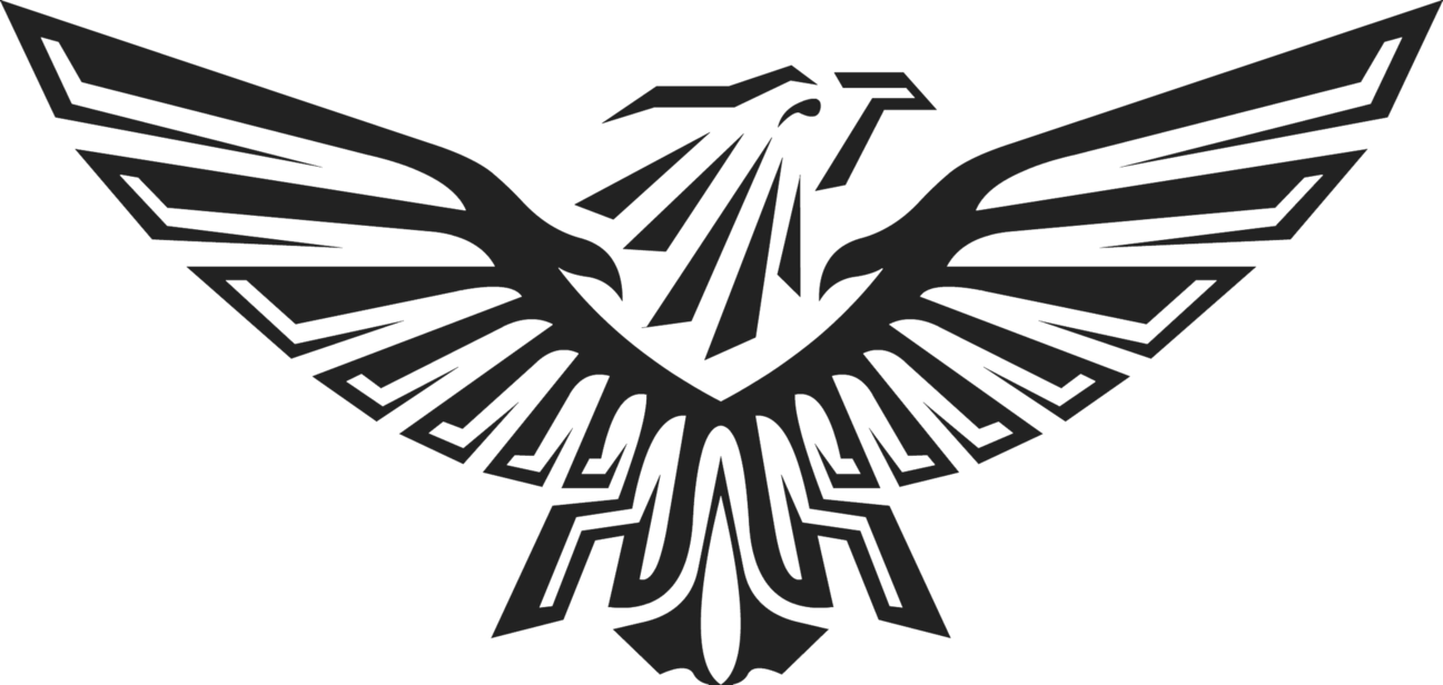 Eagle Black And White Eagle Logo Logo Of A Grinning Bald Eagle ...