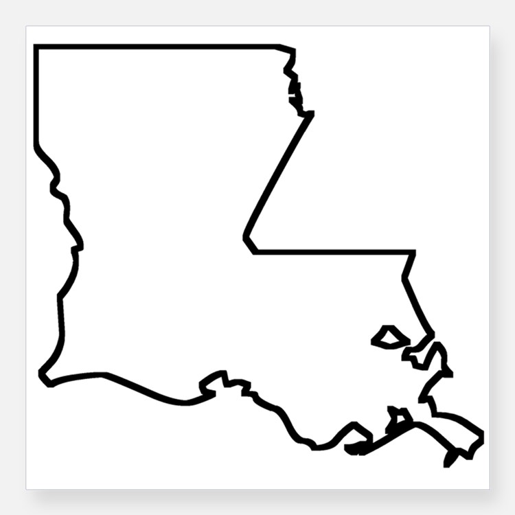 Louisiana Outline Bumper Stickers | Car Stickers, Decals, & More