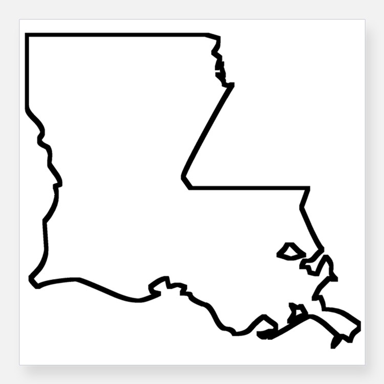 Louisiana Black Outline - ClipArt Best