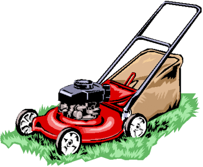 Funny Mowing Lawn Clipart