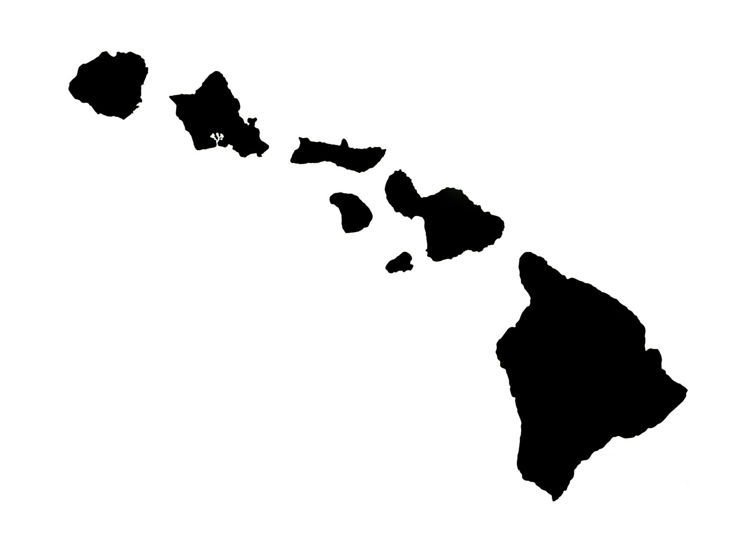 Hawaiian island clipart