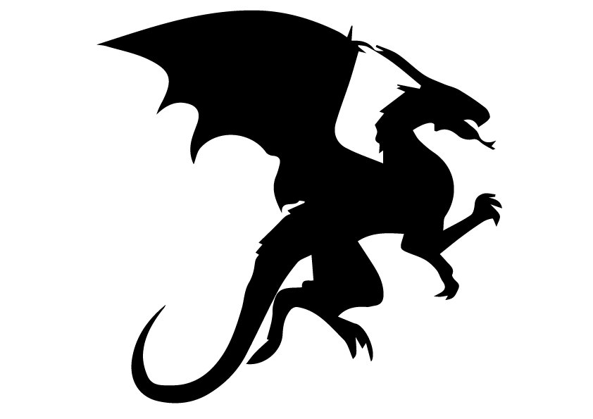 Dragon silhouettes | Etsy