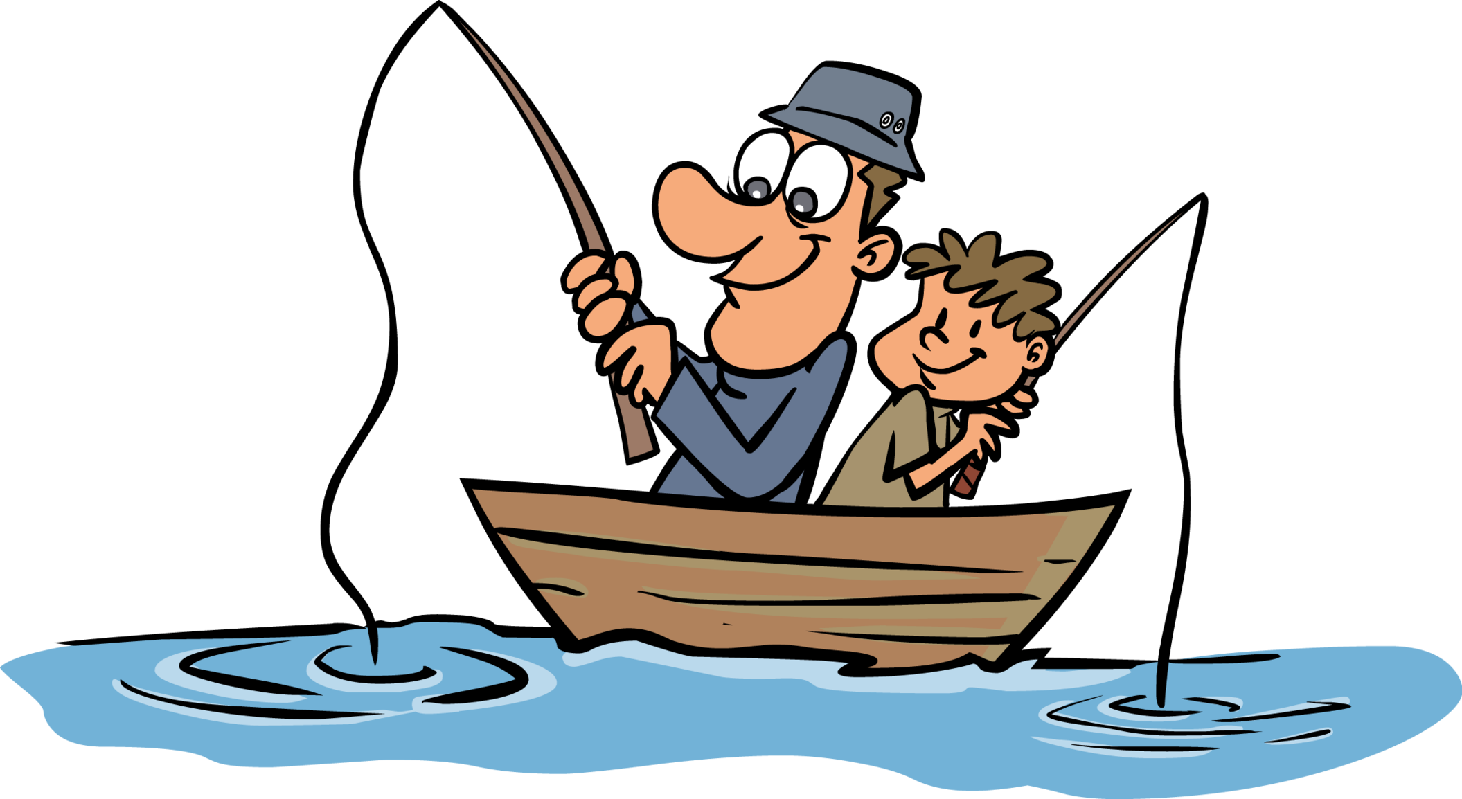 Funny Fisherman Cartoon Clipart - Free to use Clip Art Resource