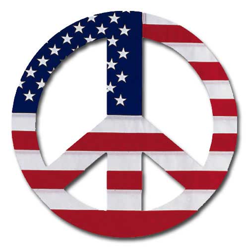 Peace Sign - Us Flag (1 card/1 envelope) Paper House Productions ...