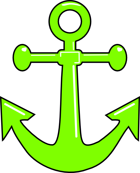 Lime Green Anchor Clip Art - vector clip art online ...