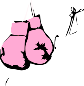 Pink boxing gloves clipart