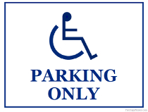 Printable Parking Signs - Print Parking Signs