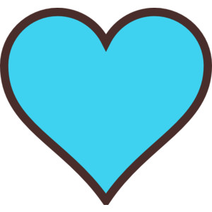 Blue heart clipart