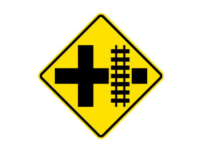 Highway-Rail Grade Crossing Advance Warning (cross Road) Sign W10 ...