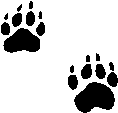 Free clipart wolf paw print