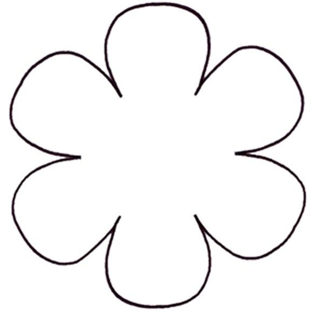 6 petal flower diagram flower leaf template printable https