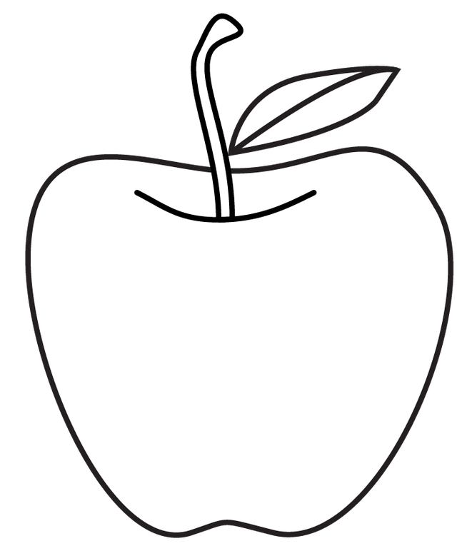 Apple png clipart black and white