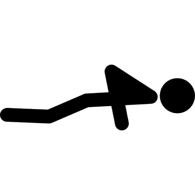 Stick man variant doing push ups from the ground Icons | Free Download