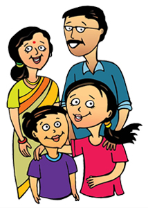 Family In India Clipart