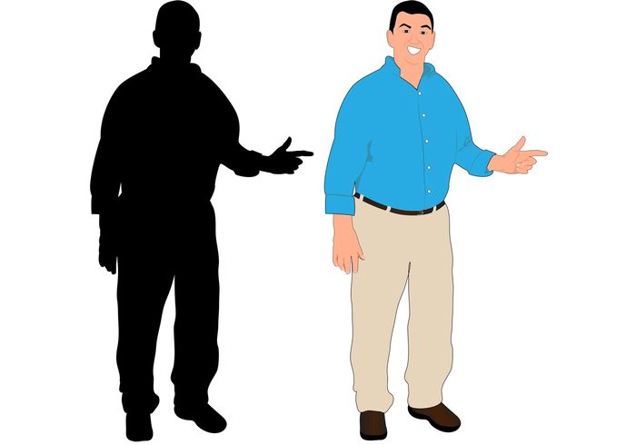Pointing Man - Download Free Vector Art, Stock Graphics & Images