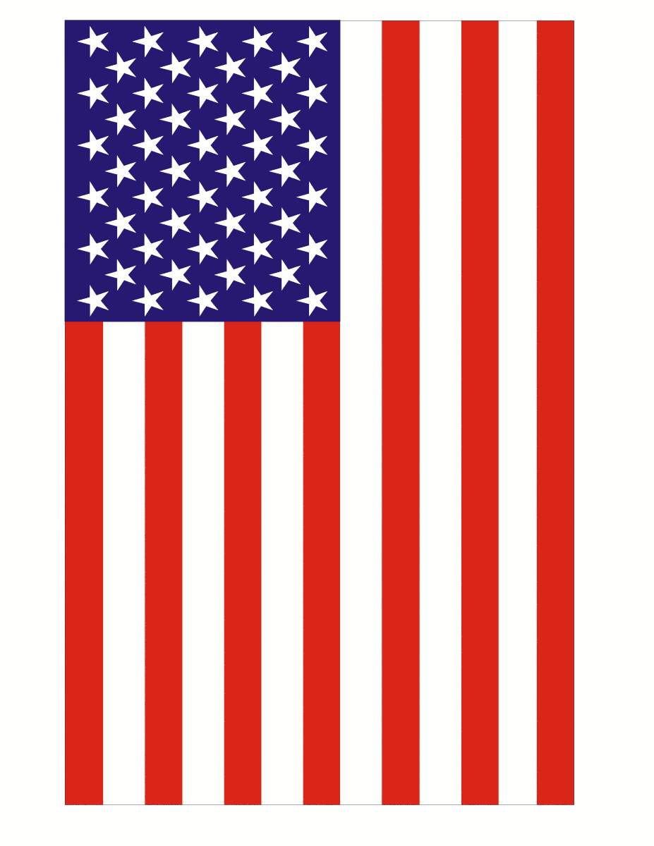 Vertical American Flag Clipart