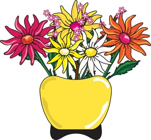 Clip art of flower vase
