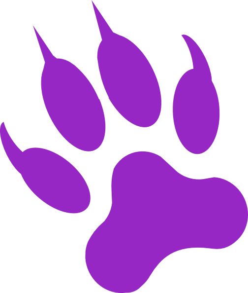 Purple paw print clip art