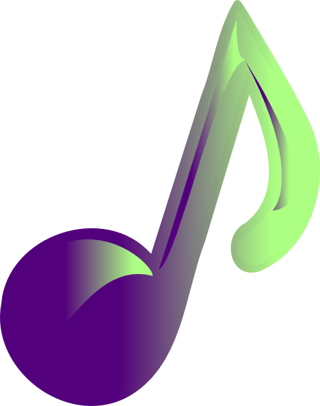 Colorful Music Staff Clipart